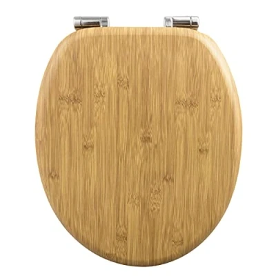 Immagine di WOLTU Sedile WC copriwater universal, Urea Formaldeide Chiusura ,facile da montare, MDF Materiale Antibatterico a Fissaggio Parte inferiore, Forma di O WS2881