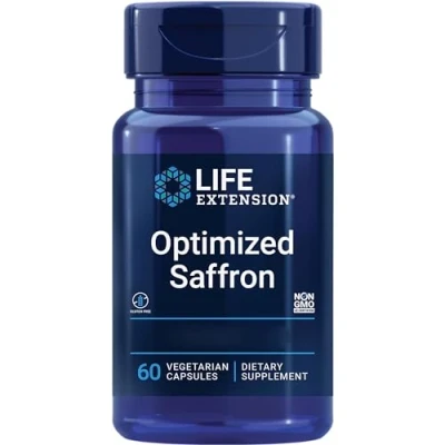 Immagine di Life Extension, Optimized Saffron, Estratto di Zafferano, 60 Capsule vegane, Testato in Laboratorio, Senza Glutine, Vegetariano, Soia, Non OGM