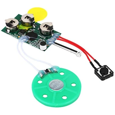 Immagine di Modulo vocale registrabile, cartolina d&#039;auguri Chip 4mins di biglietto registrabile DIY Senso luce registrazione del suono voce Audio portatile(Gioca una volta)