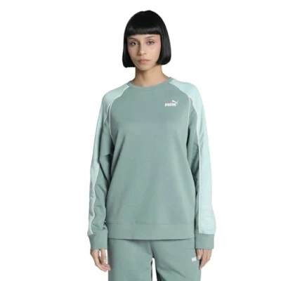 Immagine di Puma Relaxed FIT Crewneck Felpa, Donna, Taglia: Large, Green moon