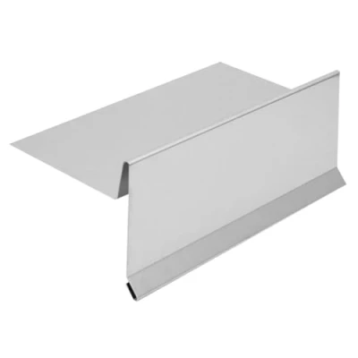 Immagine di INEFA Piastra di posizionamento senza piegatura dell&#039;acqua in alluminio 200 cm, 1 pezzo lamiera d&#039;argento per un drenaggio ottimale del tetto, accessori grondaie,