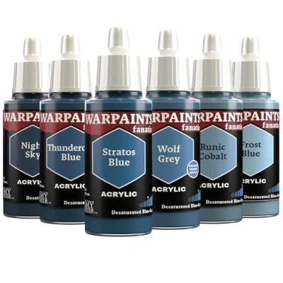 Immagine di The Army Painter, Warpaints Fanatic Flexible Triad: Desaturated Blue Greys, 6x18 ml Colori Acrilici modellismo per Miniature Dnd e Warhammer 40k
