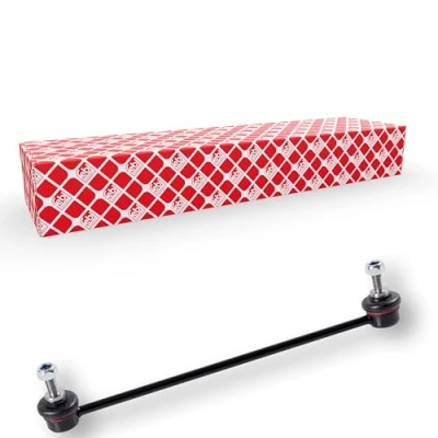 Immagine di febi BILSTEIN 31569 Bielletta barra stabilizzatrice Assale anteriore Sx 320 M10 x 1,25 Plus con dado autobloccante, Acciaio nero