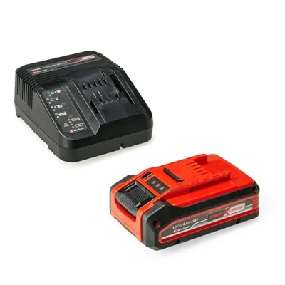 Immagine di Original Einhell 4 Ah PLUS Power X Change Starter Kit (1 batteria 18 V PLUS, 1 caricabatterie 3 A, tempo di ricarica 75 min, adatto per tutti i dispositivi Change)