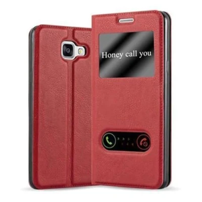Immagine di Cadorabo Custodia Libro per Samsung Galaxy A5 2016 in Rosso Zafferano con Funzione Stand e Chiusura Magnetica Portafoglio Cover Case Wallet Book Etui Protezione