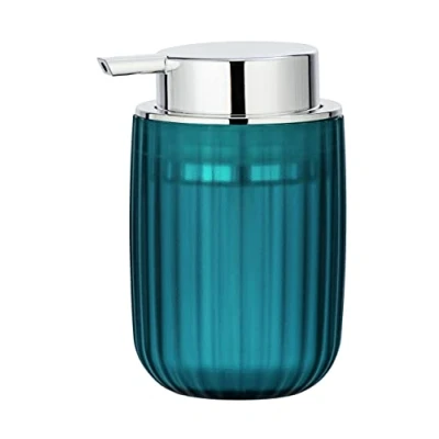 Immagine di Wenko Dispenser di Sapone Agropoli Petrolio, dosatore riempibile per Liquido e lozione, in plastica qualità dalla Forma Superficie smerigliata, 7,5x12x9cm, capacità 250ml