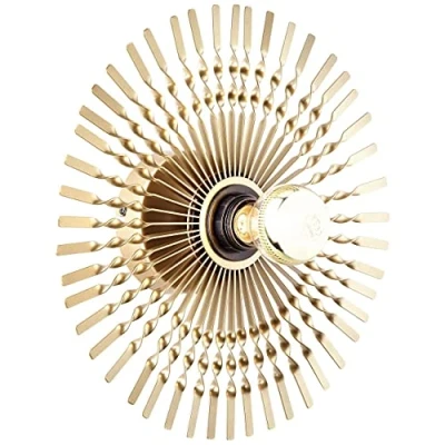 Immagine di Brilliant Lampada da parete Mendoza, 33 cm, oro, metallo, 1 x A60, E27, 40 W, lampadine normali (non incluse)