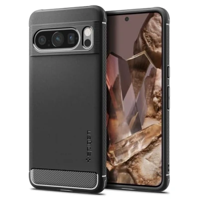 Immagine di Spigen Cover Rugged Armor Compatibile con Google Pixel 8 Pro Nero Opaco