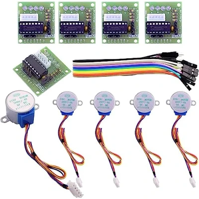 Immagine di ELEGOO 5 Set 28BYJ 48 ULN2003 5V Motore Passo Stepper + Scheda Controllo