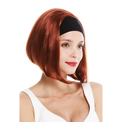 Immagine di WIG ME UP GFW948 H 130 Parrucca Donna Fascetta fronte Corta Liscia Anni 80 Look Retrò Rame Rosso
