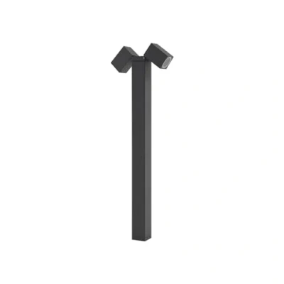 Immagine di Lindby lampada da esterni &#039;Othil&#039; dimmerabile (Moderno) colore Grigio, in Alluminio (2 luci, GU10) lampioncino, paletto luminoso, viale, lampione