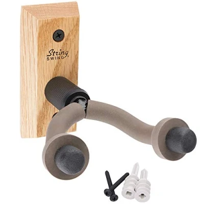 Immagine di String Swing Ganci per chitarra Guitar del gancio della cremagliera montaggio a parete Supporto CC01 O Quercia
