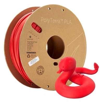 Immagine di Polymaker 70827 PolyTerra PLA Filamento per stampante 3D Plastica 2.85 mm 1000 g Rosso (opaco) 1 pz.