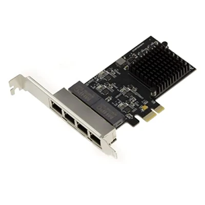 Immagine di KALEA INFORMATIQUE Scheda controller LAN PCIe a 4 porte RJ45 Gigabit Ethernet 10 100 1000 Mbps con chipset quad Realtek RTL8111H