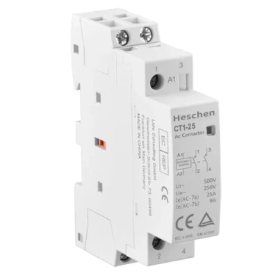 Immagine di Heschen Contattore AC domestico, CT1 25, 2 poli a due vie normalmente aperti, 220 V/230 V di tensione della bobina, montaggio su guida DIN da 35mm (1)