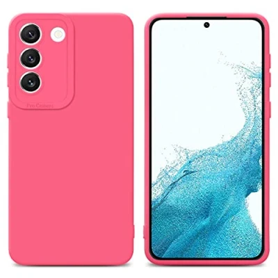 Immagine di Cadorabo Custodia compatibile con Samsung Galaxy S22 in FLUID ROSSO Coperchio protettivo silicone TPU flessibile
