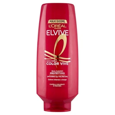 Immagine di L&#039;Oréal Paris Elvive Balsamo Sublimante, per Tutti i Capelli Colorati, Colore Protetto 40 Lavaggi e Luminosità Estrema, Nutriti Districati, Con Vitamina C, Color Vive, 500 ml