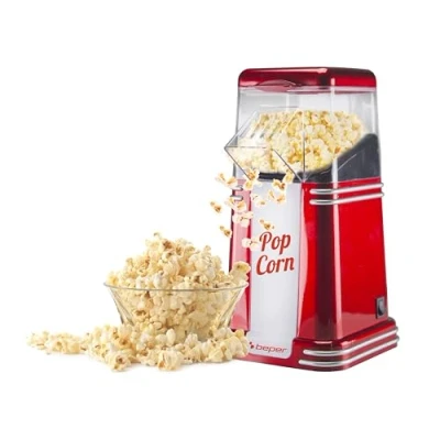 Immagine di BEPER 90.590Y Macchina per Popcorn, Popcorn in 3 Minuti, 1200 W, Circolazione di Aria Calda, Rosso