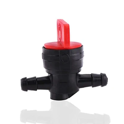 Immagine di Rubinetto Minimoto Plastica + Ina 6Mm/0,23 Pollici In Linea On/Off Interruttore Di Olio Motore Universale Nero E Rosso Adatto Per Tubo 1/4