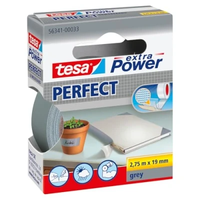 Immagine di tesa PERFECT 56341 00033 03 Nastro in tessuto tesa® extra Power Grigio (L x L) 2.75 m 19 mm 1 pz.