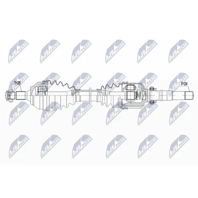 Immagine di NTY NPW CT 105 Albero motore / Semiasse Assale anteriore Dx 902 86