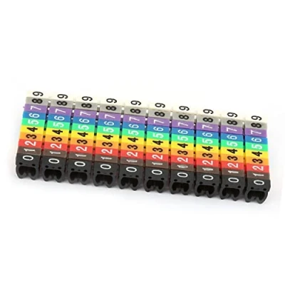 Immagine di Marcatore a Filo per Stringhe Clip Digitale in Plastica con Scatola Marcatura di Numeri Digitali Plastica(100PCS KCM 4MM)