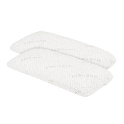 Immagine di Pikolin Home Cuscino in Memory Foam con Aloe Vera di durezza Elevata, Filo d’Argento e Doppia Federa Che Dona Relax Comfort