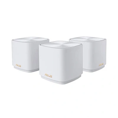Immagine di ASUS ZenWiFi XD4 Plus Sistema Mesh WiFi 6 AX1800 (fino a 445 m², AiMesh, AiProtection, Parental control, Router App), set da 3, Bianco