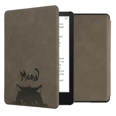 Immagine di kwmobile Cover per Kindle Paperwhite Custodia 6,8 Pollici 11 Generazione 2021 Copertina eReader eBook Reader Case Gatto Nero