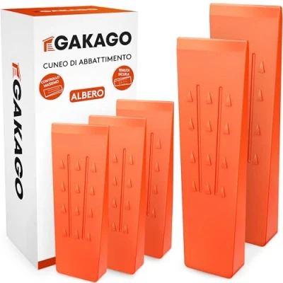 Immagine di Gakago Set di Cunei da abbattimento (confezione 5) in plastica antiscivolo con scaglie spinate e grana profilata Estremamente resistenti agli urti al gelo