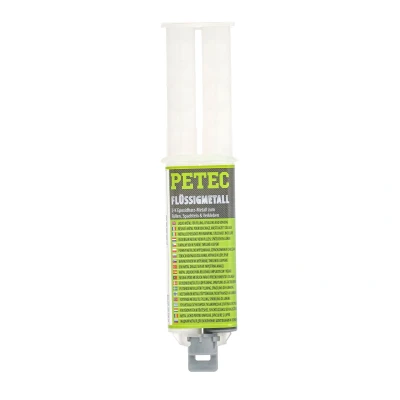 Immagine di PETEC 97425 Collante per metallo 40C +120C Cartuccia senza silicone, levigabile, indurente, verniciabile, resistente all&#039;olio 24 grigio