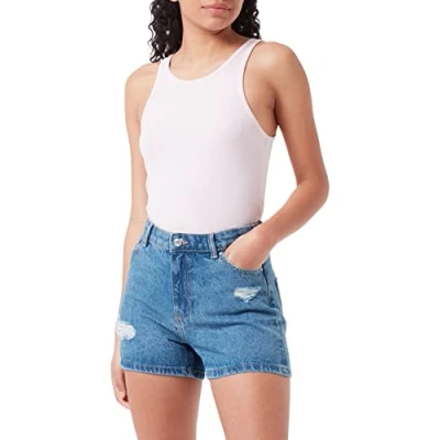 Immagine di ONLY Onljagger LIFE MOM Shorts di jeans Medium blue denim, Donna, Taglia: Medium, denim