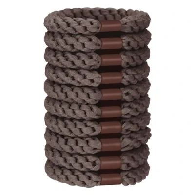 Immagine di JessLab Set 10 Elastici Capelli, Morbidi e Senza Danni Perfetti per Donne Ideali Code di Cavallo Fasce Elastiche Accessorio Ragazze Signore, Caffè Scuro