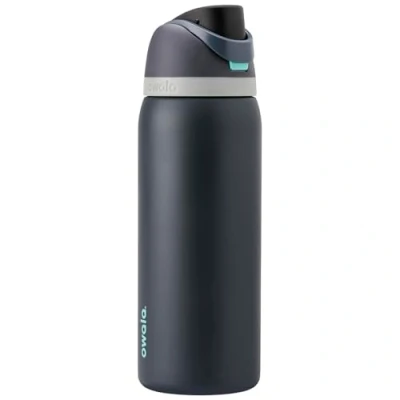 Immagine di Owala FreeSip Borraccia termica in acciaio inox con cannuccia, per sport e viaggi, a prova di perdite, senza BPA, 950 ml, annebbiata