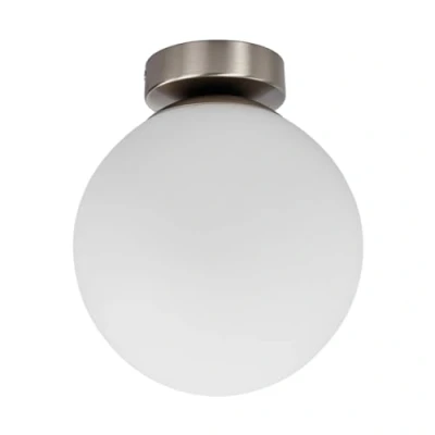 Immagine di plafoniera &#039;Lennie&#039; dimmerabile (Moderno) colore Bianco, in Vetro ad es. Bagno (1 luce, E27) di Lindby per bagno, plafoniera, lampada