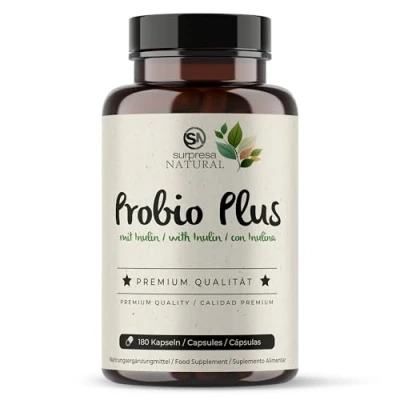 Immagine di Probio Plus Complex con inulina 180 capsule rivestite di enterina 20 miliardi ufc per dose giornaliera bifidobatteri la flora intestinale, altamente dosati e vegani