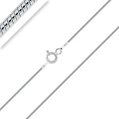 Immagine di Planetys Catenina Argento Sterling 925 Rodiato Modello Serpente Larghezza: 1 mm Lunghezza: 40 cm