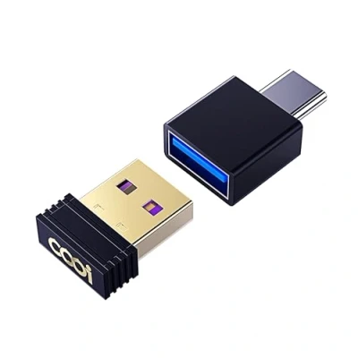 Immagine di cooidea USB Mouse Jiggler, Mover con Interruttore Sfioramento ON/OFF e Adattatore C. Jiggler Nessun Driver Necessario per Il Download, Non Rilevabile, Simulatore Movimento