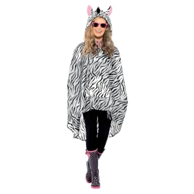 Immagine di Smiffys Party Poncho Zebra, con sacco corda