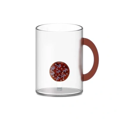Immagine di WD Lifestyle Tazza in Vetro Borosilicato 420ml con Soggetto Colorato Interno (Biscotto)