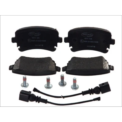 Immagine di DELPHI LP1911 Kit pastiglie freno con contatto segnalazione usura lamierino anticigolío accessori VOLKSWAGEN: Multivan 5 (7HM