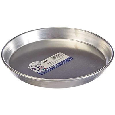 Immagine di Pentole Agnelli Linea Pasticceria e Pizza Tortiera Conica in Alluminio con Orlo (H 3 cm), Argento, 24 cm
