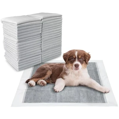 Immagine di Eckerdromk 100 Pezzi Tappetini per l&#039;addestramento di Cani e Cuccioli, al Carbone con Controllo Degli Odori, Igienici Cani, 5 Strati a Prova Perdite Superficie ad Asciu