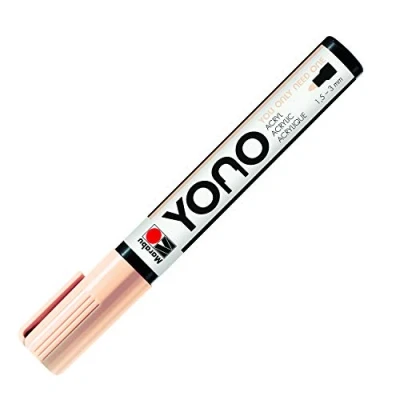 Immagine di Marabu YONO 12400103029 Pennarello in Acrilico Versatile con Punta Rotonda Giapponese, Base d&#039;Acqua, Resistente alla Luce e Impermeabile, per Quasi Tutte Le superfici, rosé Beige, 1,5 3 mm