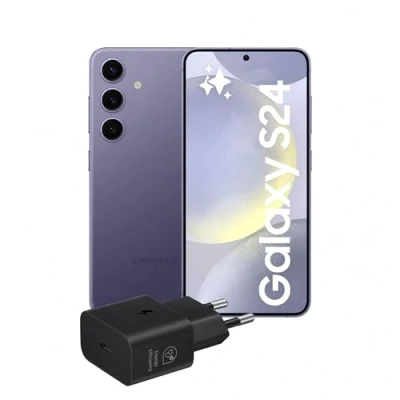 Immagine di Samsung Galaxy S24 Smartphone AI, Caricatore incluso, Display 6.2&#039;&#039; FHD+ Dynamic AMOLED 2X, Fotocamera 50MP, RAM 8GB, 128GB, 4.000 mAh, Cobalt Violet [Versione italiana]