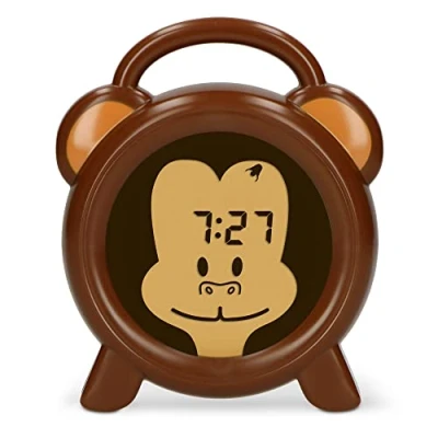 Immagine di Alecto BC100MONKEY Sveglia per Bambini La Luce Notturna stimola i a Rimanere Letto Regolabile Marrone