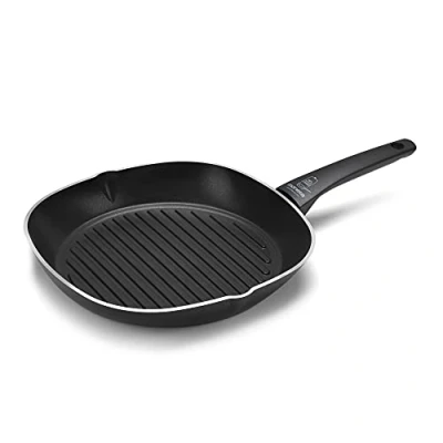 Immagine di Moneta Recy Bistecchiera 28 x cm Ricicla 52 Lattine, Net Induction, Nero, Corpo Alluminio 100% Riciclato