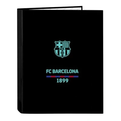 Immagine di Safta F.C. Barcellona 3ª attrezzatura, cartella con fogli 4 anelli, ideale per bambini di diverse età, confortevole e versatile, qualità resistenza, 26,5 x 33 cm, colore nero