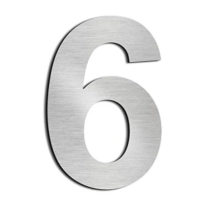 Immagine di nanlyiau Numeri civici Numero di Acciaio civico esterno in Solido Inossidabile 304,Aspetto Fluttuante, 5in/12.5cm(6/9)