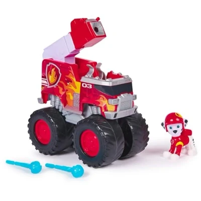Immagine di Paw Patrol: Rescue Wheels, Camion dei Pompieri di Marshall, Giocattolo con lanciamissili e Action Figure collezionabile, Giocattoli per Bambini Bambine da 3 Anni in su